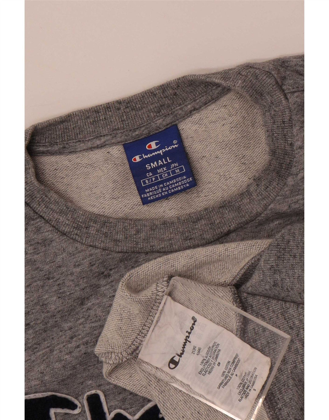 Champion Sudadera Gráfica para Hombre Jersey Pequeño De Algodón Moteado Gris