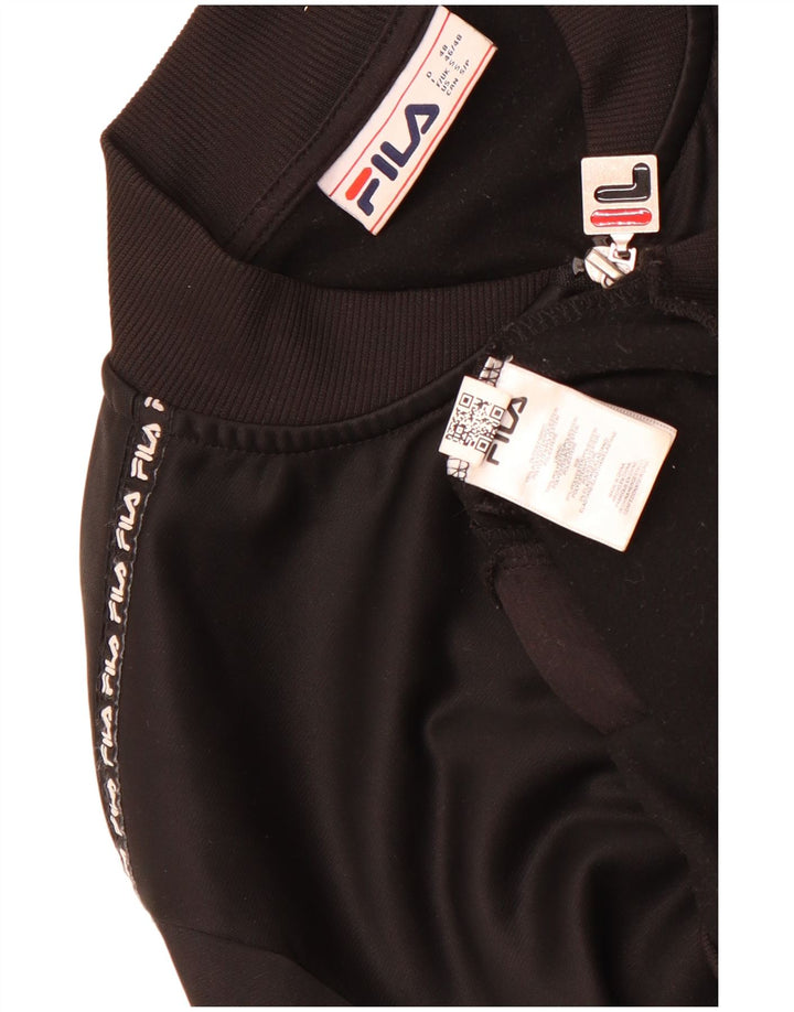 Fila Mens Graphic Chándal Top Chaqueta Pequeña Poliéster Negro