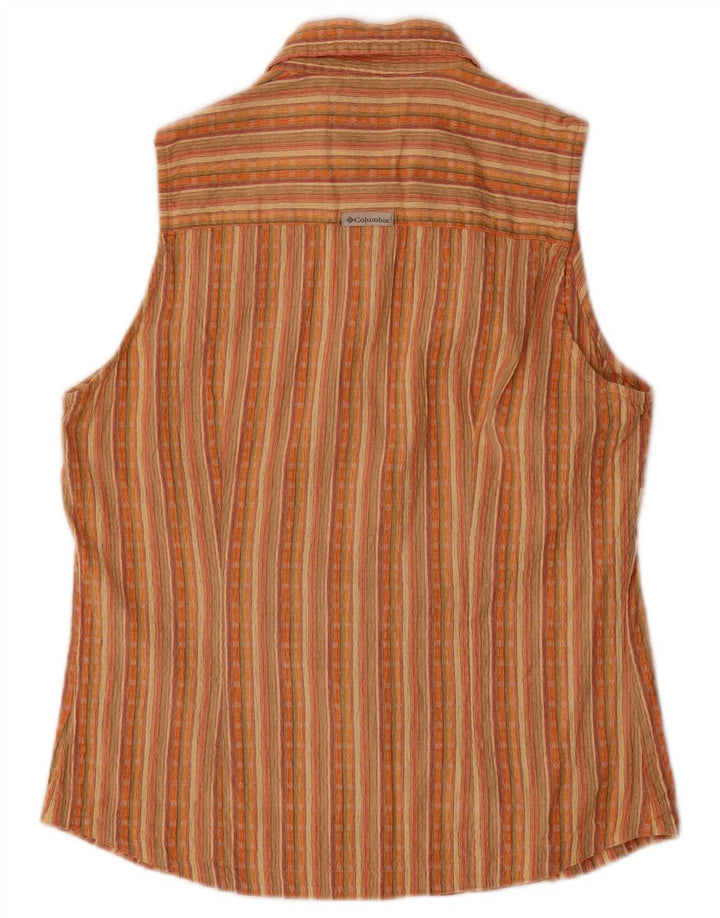 COLUMBIA Blusa sin mangas para mujer UK 40 Small Multicolor Rayas