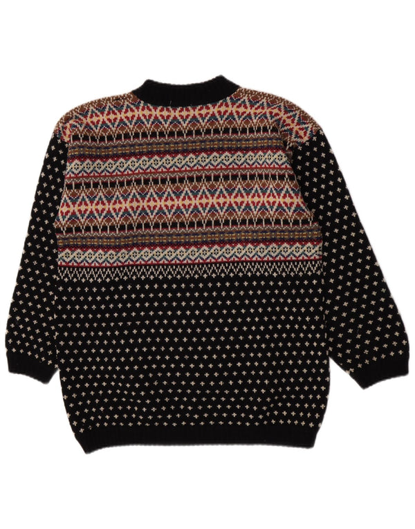 Esprit Suéter tipo jersey con cuello alto para hombre UK 36 Small Azul marino Fair Isle