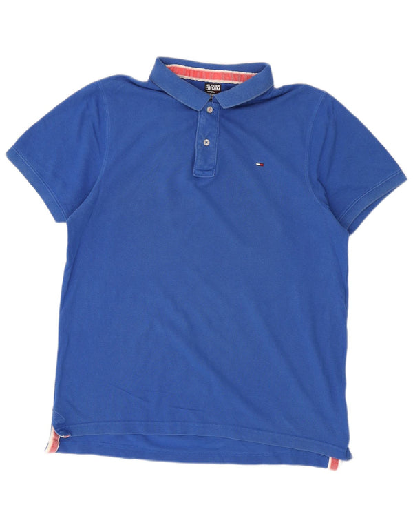 Tommy Hilfiger Polo para hombre 2XL Algodón azul