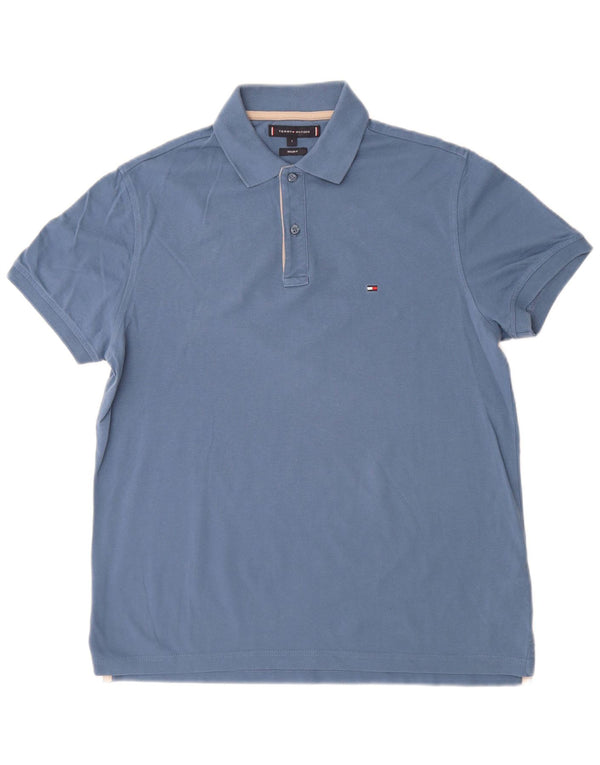 TOMMY HILFIGER Polo Regular Fit para Hombre Algodón Azul Pequeño