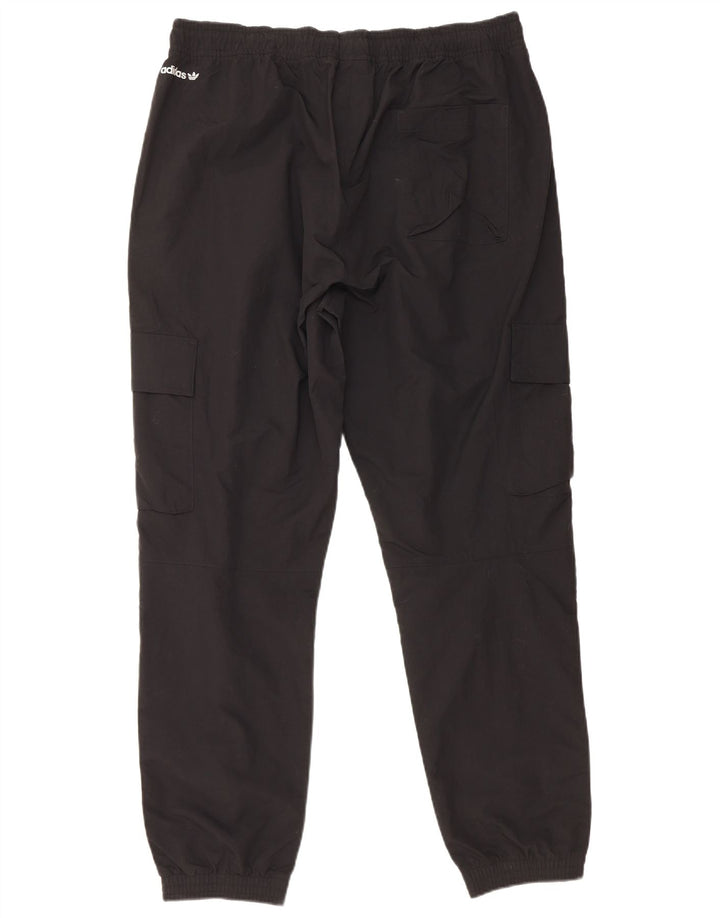 Adidas Hombre Cargo Chándal Pantalones Joggers XL Negro Poliéster