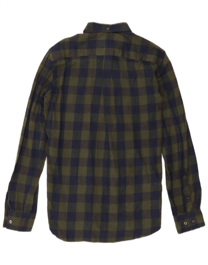 Camisa De Franela De Algodón A Cuadros Verdes Pequeños De French Connection Hombre