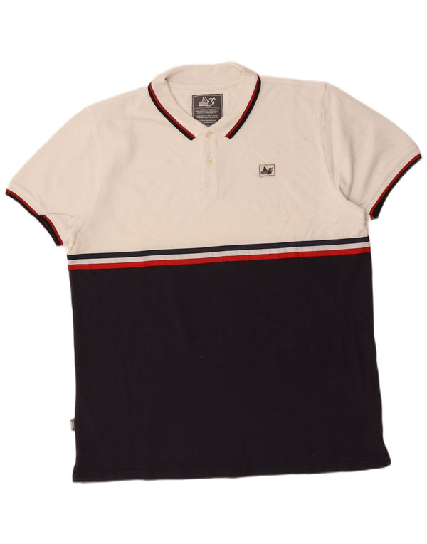 PEACEFUL HOOLIGAN Polo para hombre 2XL Algodón color block negro