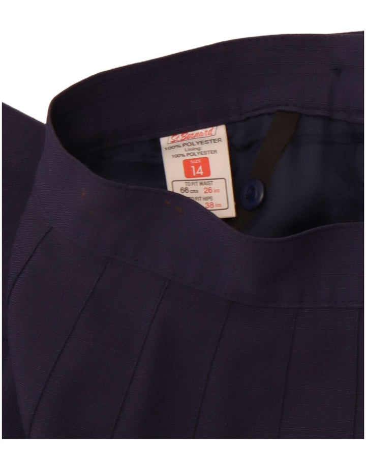 CALLE. BERNARD Falda acampanada de cintura alta para mujer UK 14 Medium W28 Azul marino