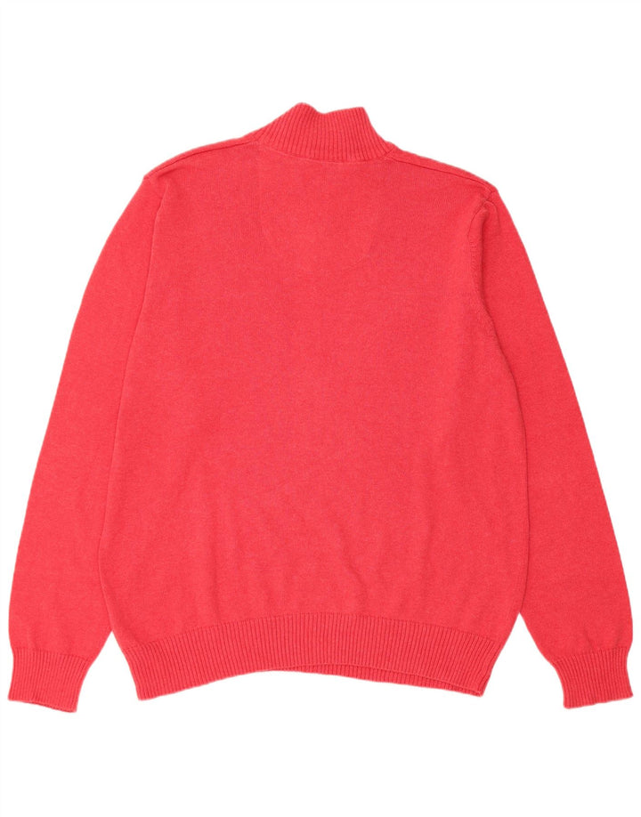 Marks & Spencer Suéter tipo jersey con cuello y cremallera de ajuste regular para hombre Algodón rojo grande
