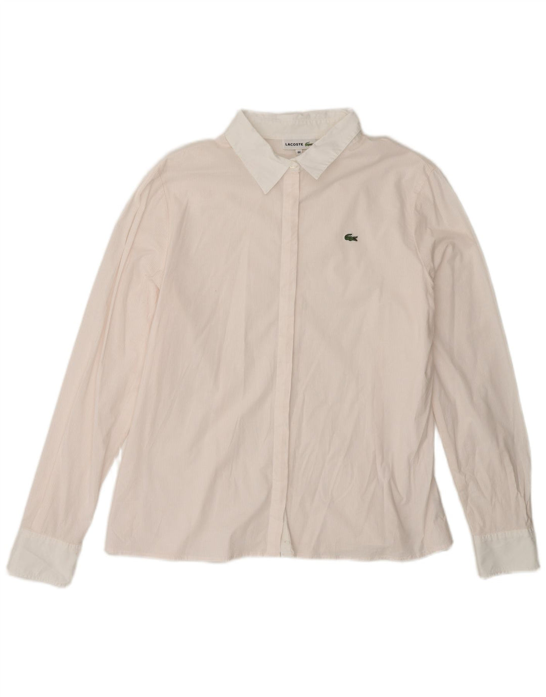 Camisa LACOSTE para mujer talla 44 grande rosa a rayas