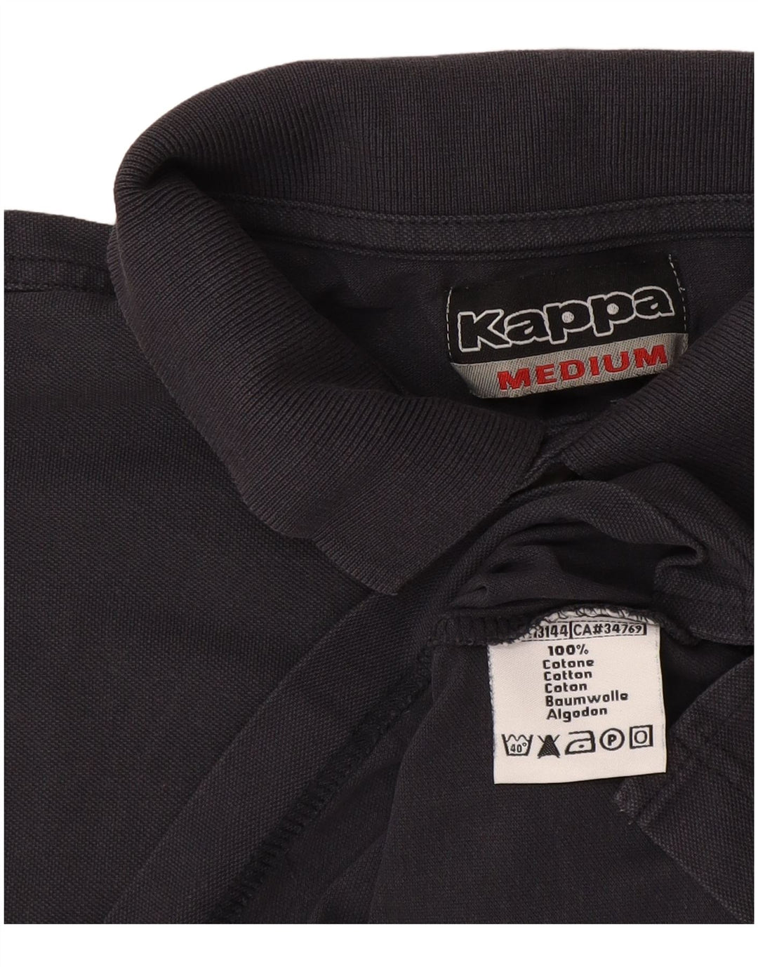 Polo Kappa Hombre Algodón Azul Marino Mediano