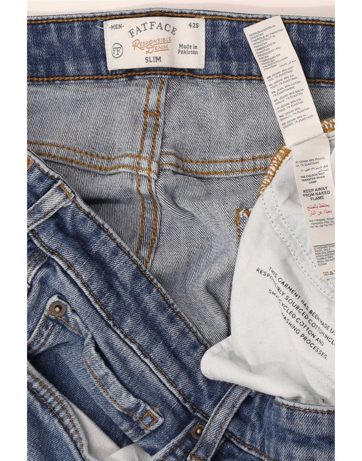 Vaqueros ajustados para hombre Fat Face W42 L28 Algodón azul