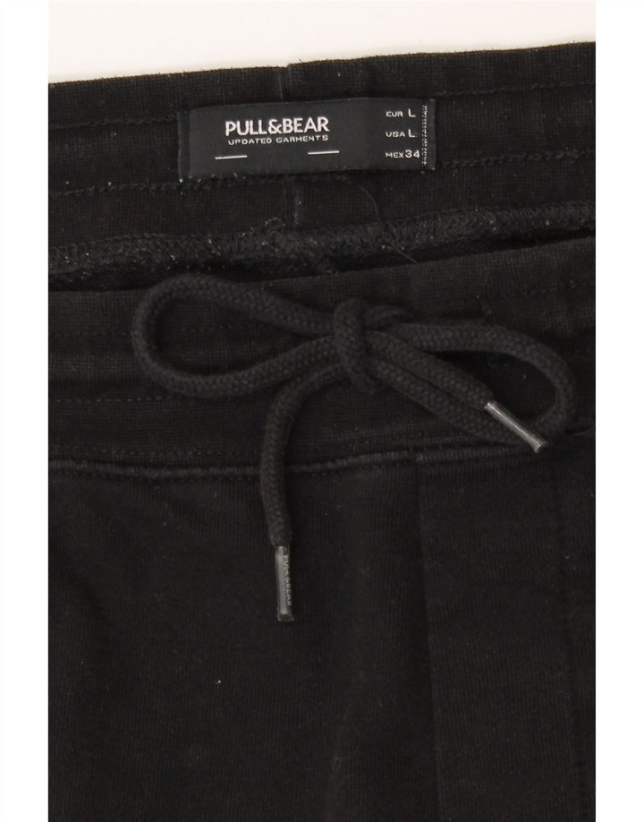 Pull & Bear - Pantalones cortos deportivos para hombre, talla grande, color negro