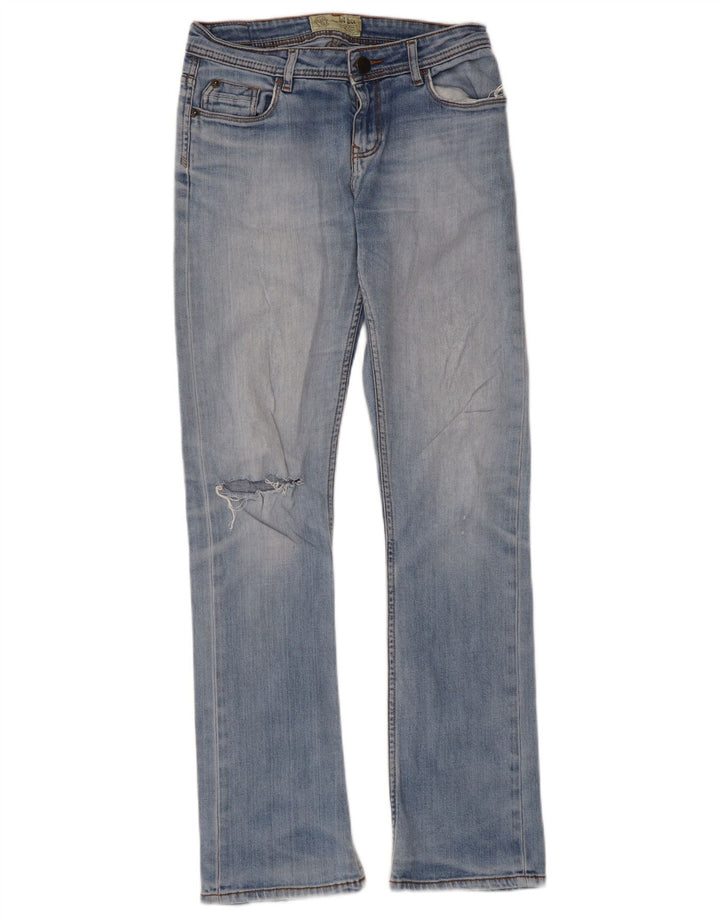 Vaqueros con corte de bota desgastados para mujer de Fat Face UK 8 Small W28 L30 Azul
