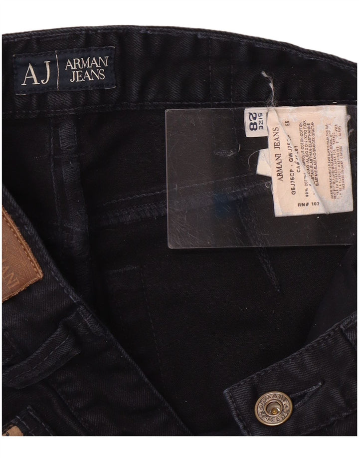 ARMANI Womens Slim Jeans W28 L25 Navy Blue Cotton