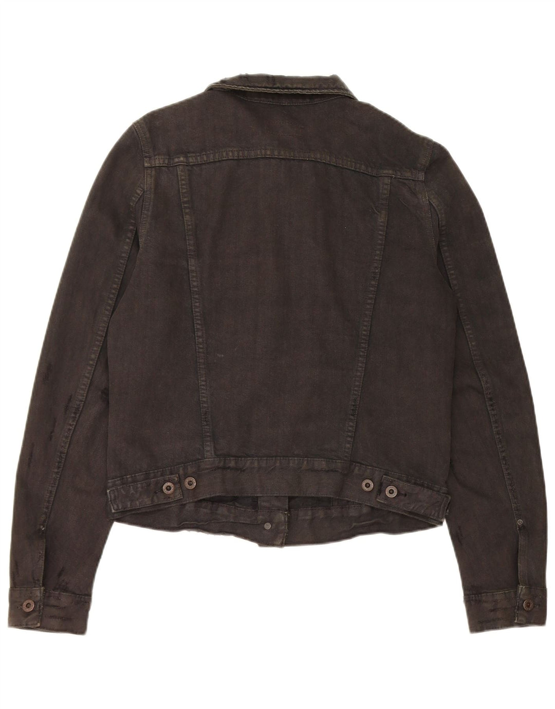 Polo Ralph Lauren - Chaqueta vaquera desgastada para mujer, talla 40, talla mediana, color negro