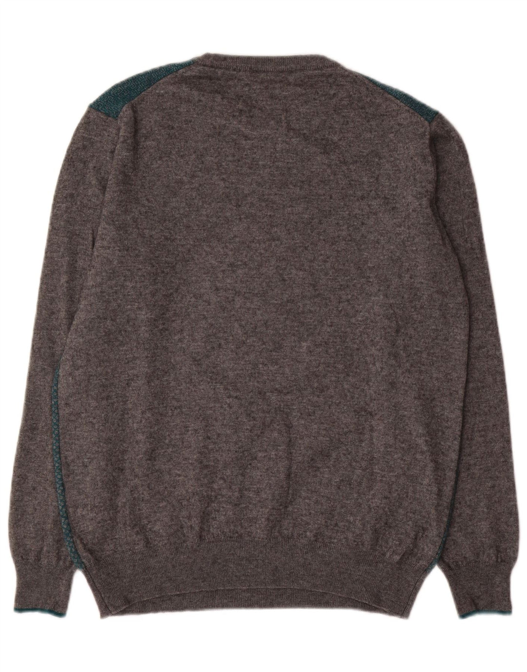 Harmont & Blaine - Jersey de cuello redondo para hombre, talla 2XL, lana gris con bloques de color