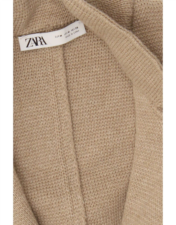 Zara Mujer Abrigo UK 44 Medio Beige
