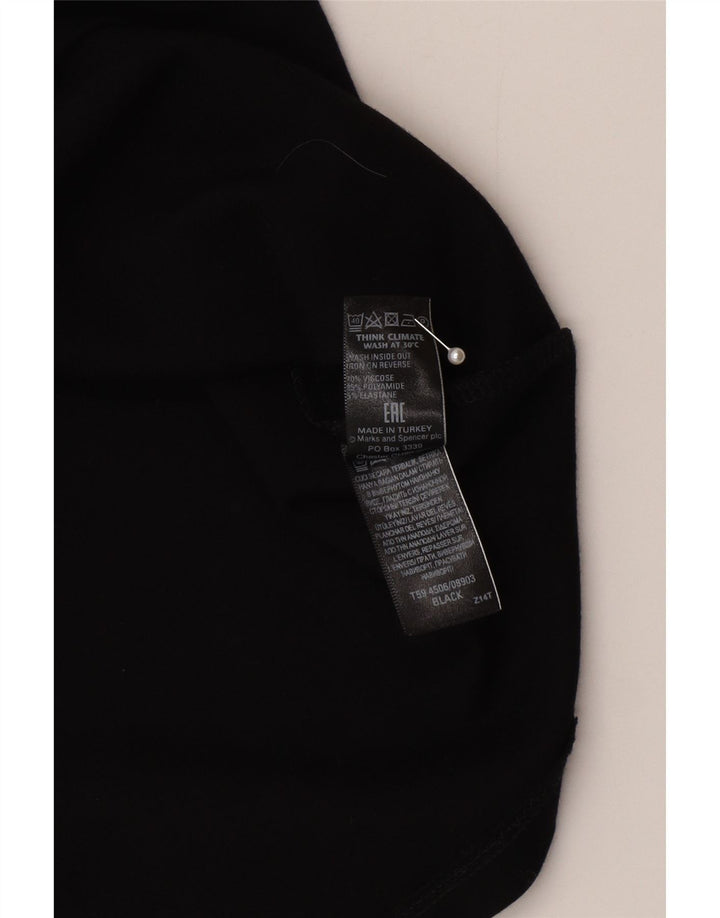 Marks & Spencer Minifalda para mujer UK 14 Large W30 Viscosa negra