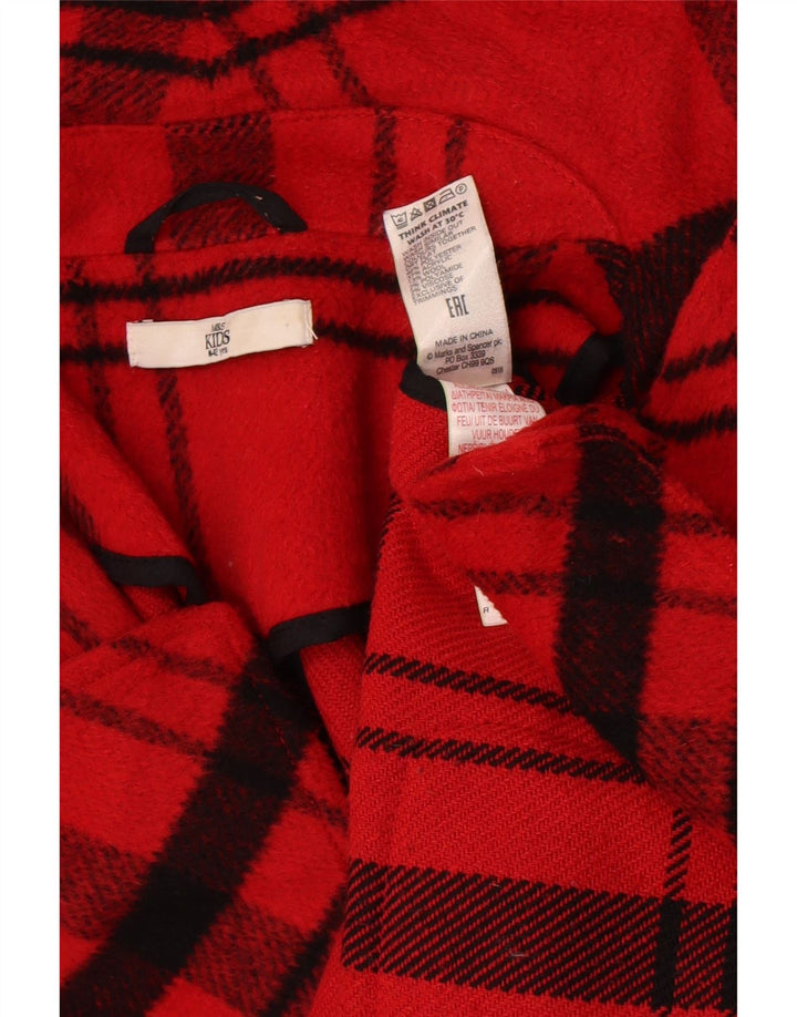 Marks & Spencer Abrigo para niña 11-12 años Poliéster a cuadros rojos