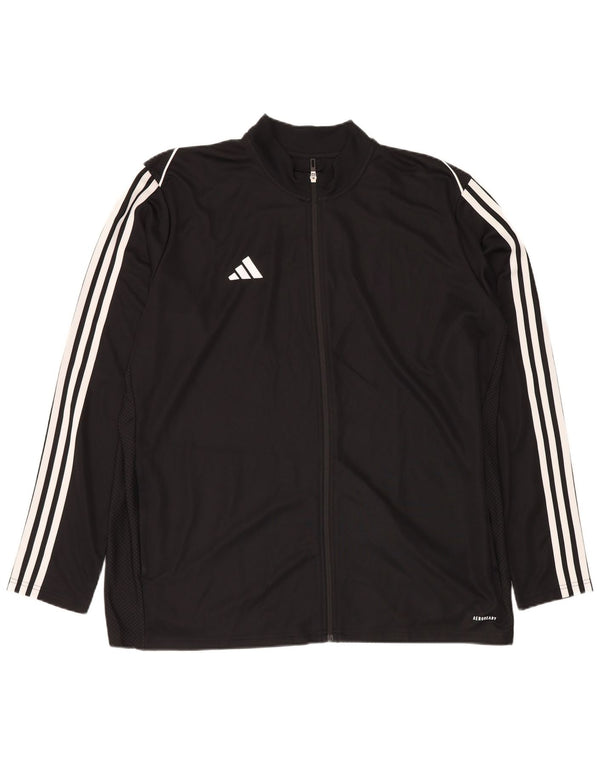ADIDAS Hombre Aeroready Slim Fit Chándal Top Chaqueta 2XL Poliéster Negro