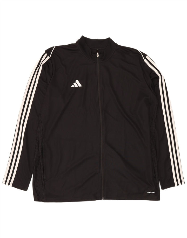 ADIDAS Hombre Aeroready Slim Fit Chándal Top Chaqueta 2XL Poliéster Negro