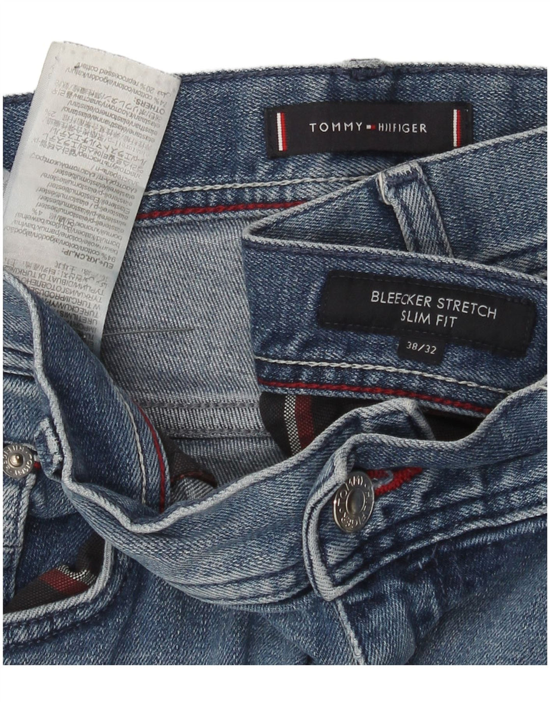 Tommy Hilfiger Vaqueros ajustados Bleecker para hombre W38 L27 Algodón azul
