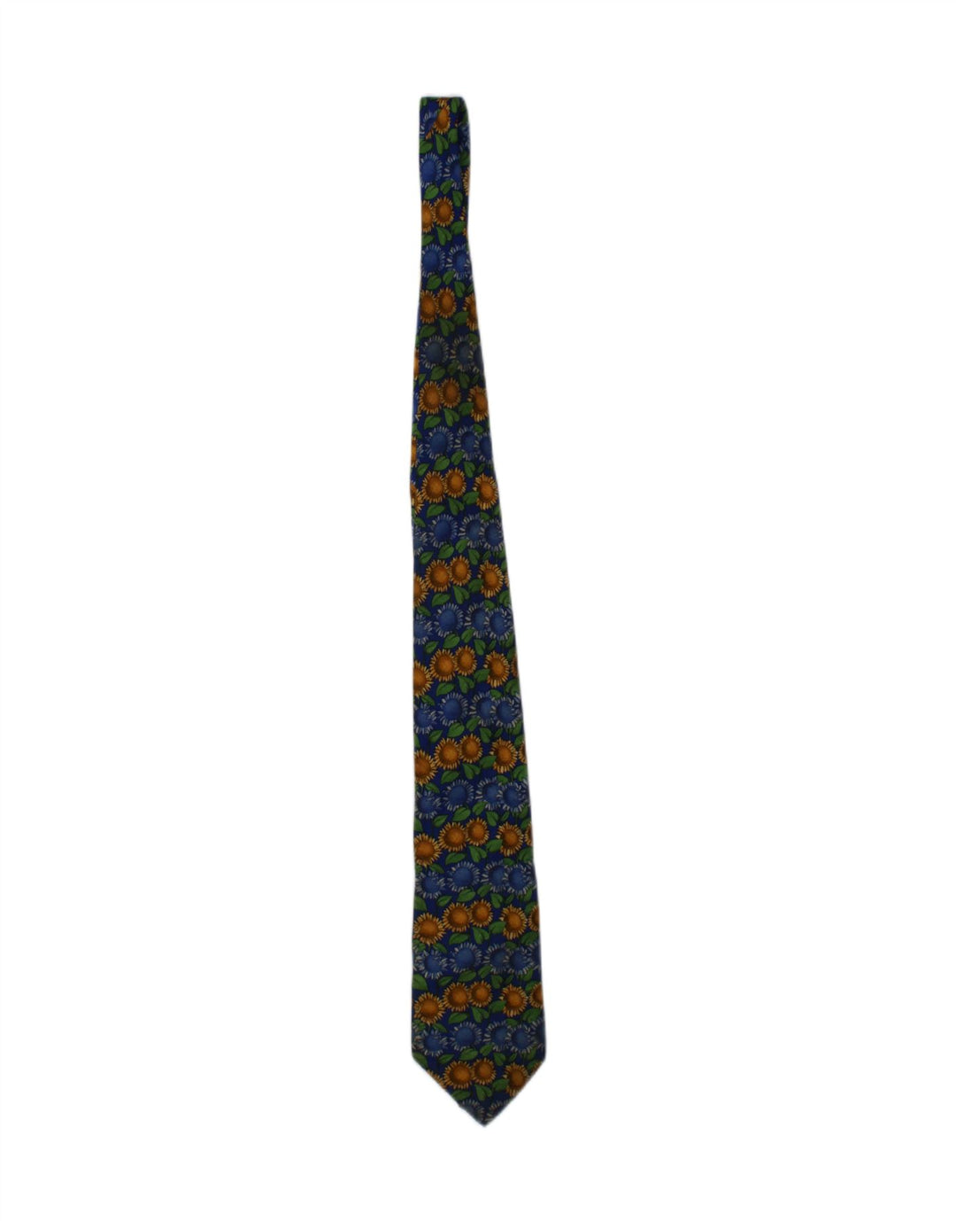 Corbata estampada Trussardi de hombre de seda floral azul talla única