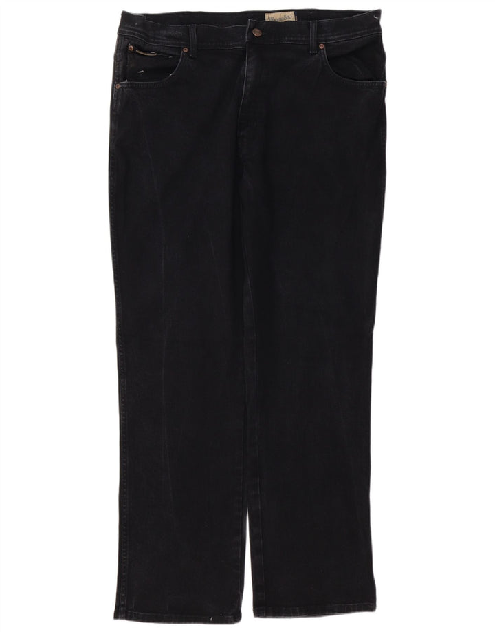 WRANGLER Vaqueros rectos Texas para hombre W38 L32 Algodón negro