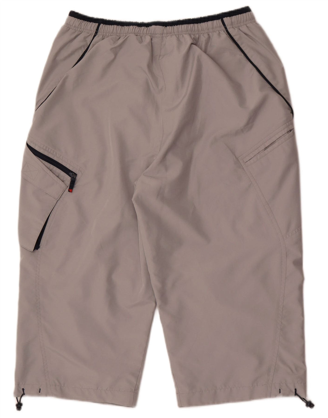 Reebok Bermudas para hombre, pantalones cortos deportivos, poliéster gris grande