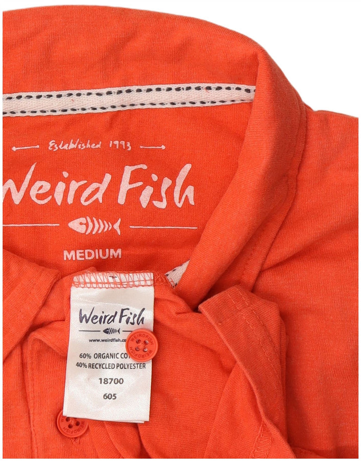 Weird Fish Polo Hombre Algodón Naranja Medio