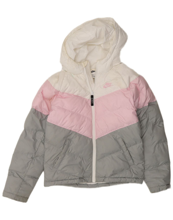 Nike Chaqueta Acolchada con Capucha Niñas 12-13 Años Grande Multicolor Deporte