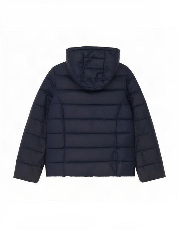 Benetton Chaqueta Acolchada Con Capucha Para Niña 10-11 Años XL Azul Marino Colorblock