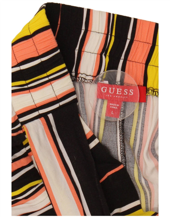 Guess Pantalones Casuales para Mujer UK 12 Medium W32 L30 Rayas Multicolor