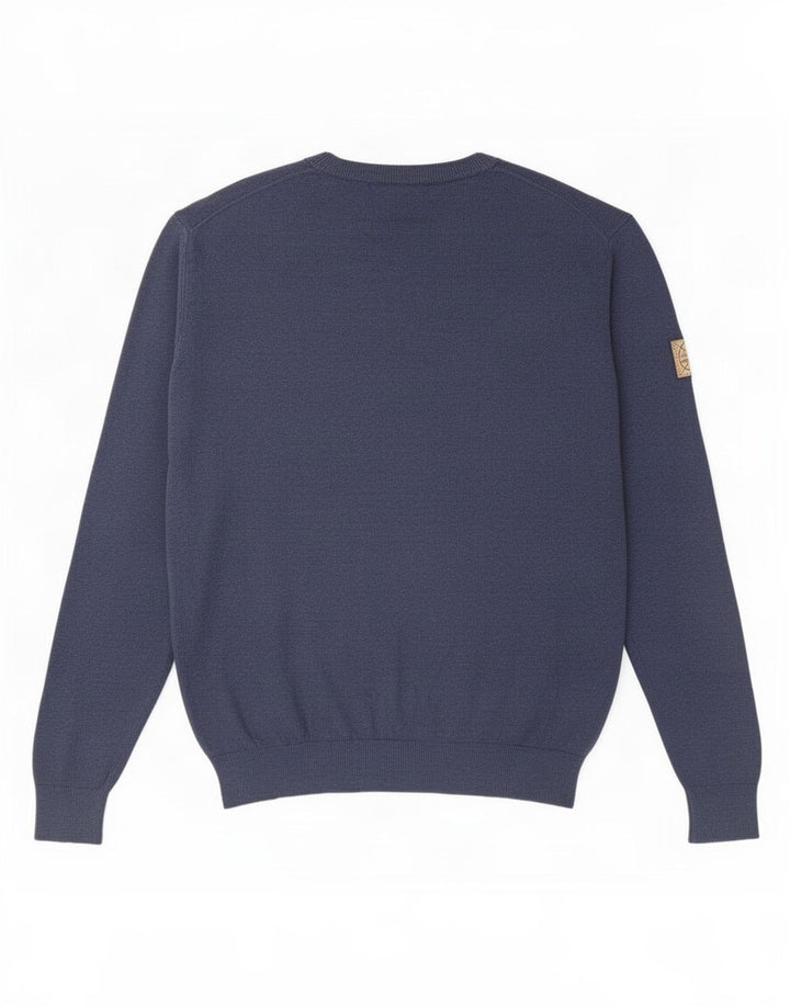 Murphy & Nye Suéter tipo jersey con cuello redondo para hombre Sailmakers Azul marino mediano