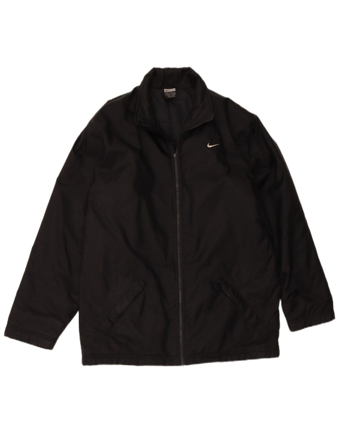 NIKE Chaqueta acolchada gráfica para hombre UK 39/41 Medium Black Nylon