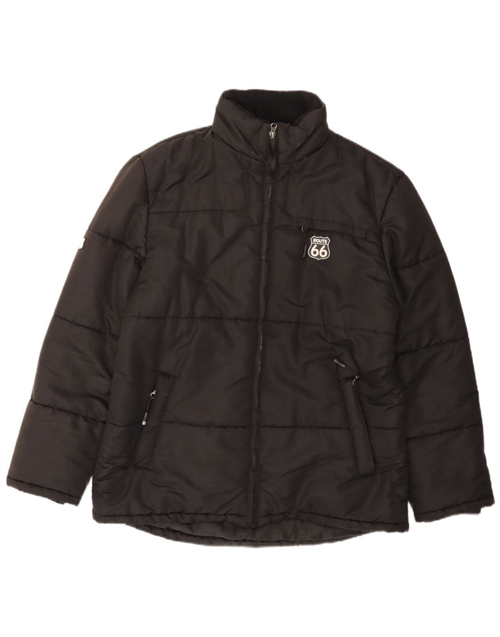 ROUTE 66 Chaqueta acolchada para hombre UK 40 Grande Poliéster negro
