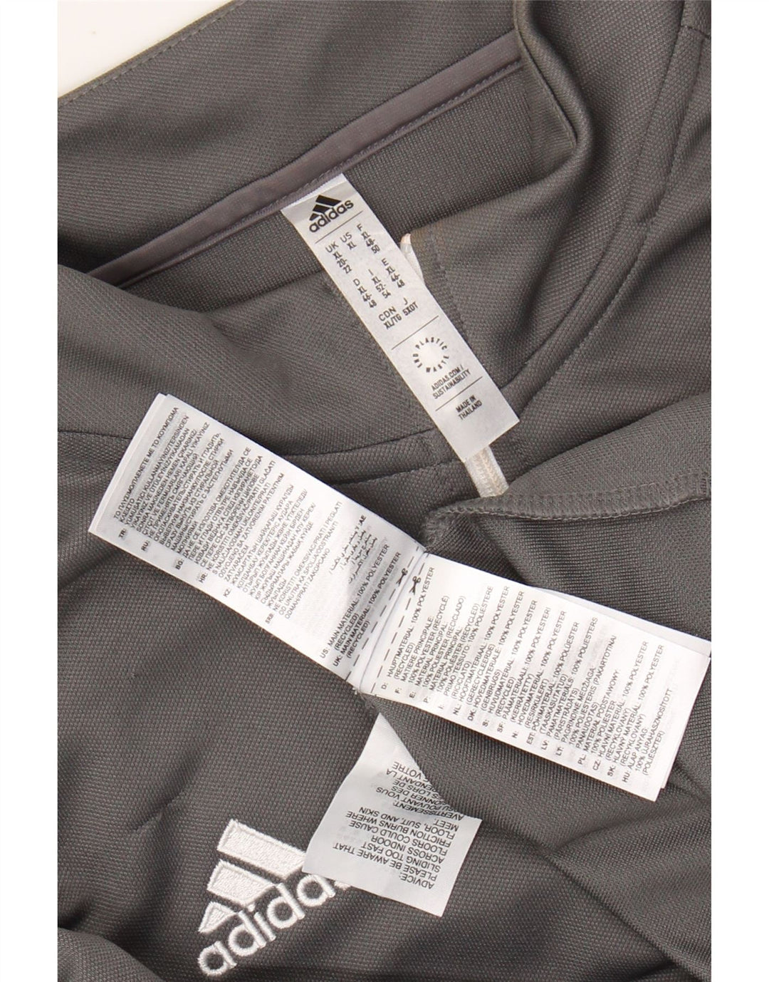 ADIDAS Mujer Aeroready Zip Neck Chándal Top UK 20/22 XL Gris