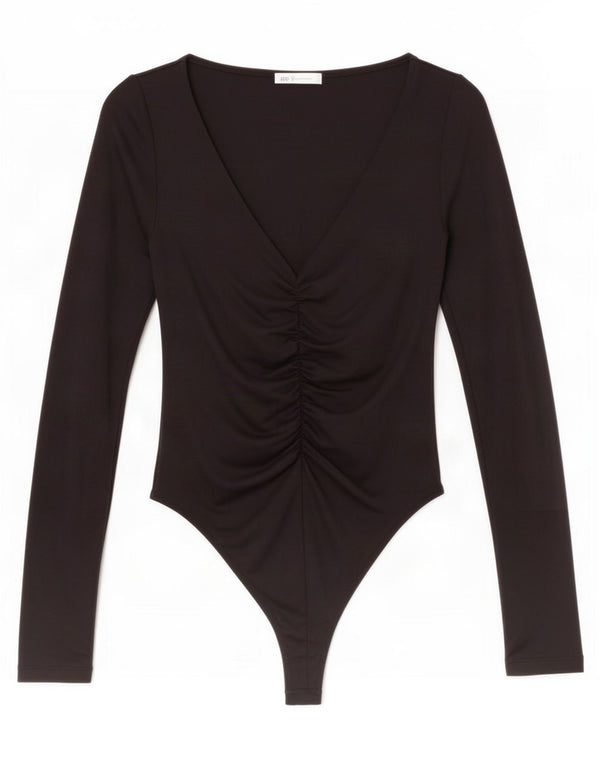 Zara Mujer Body UK 42 Mediano Poliamida Negro
