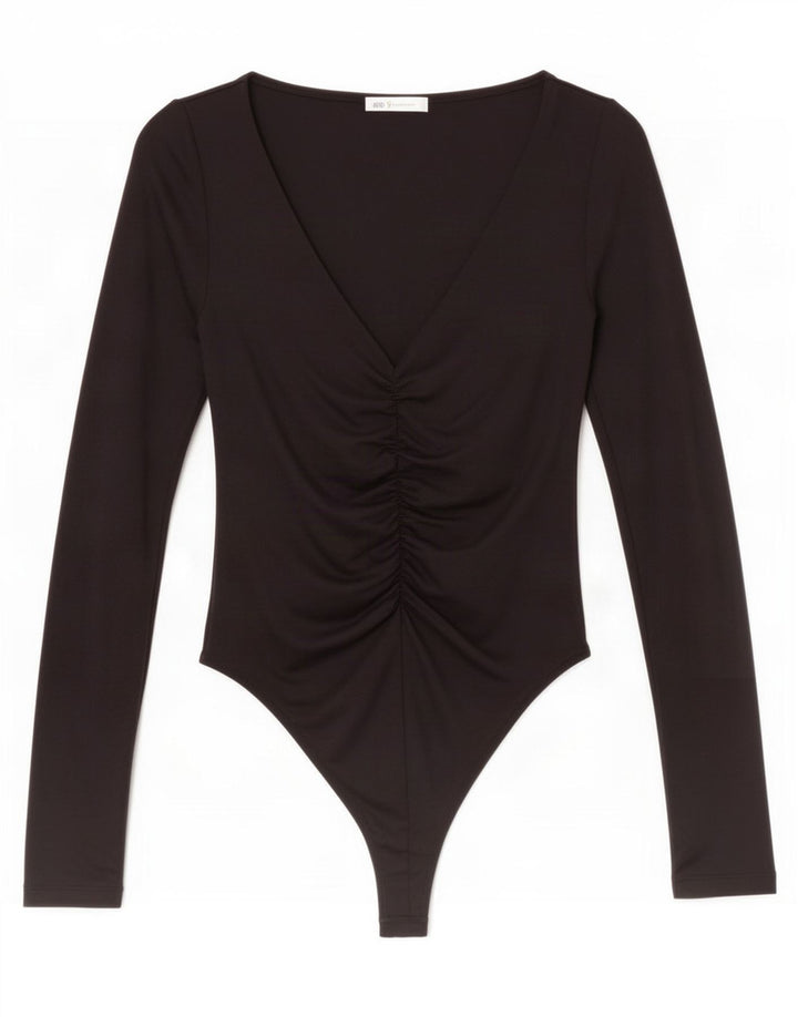 Zara Mujer Body UK 42 Mediano Poliamida Negro