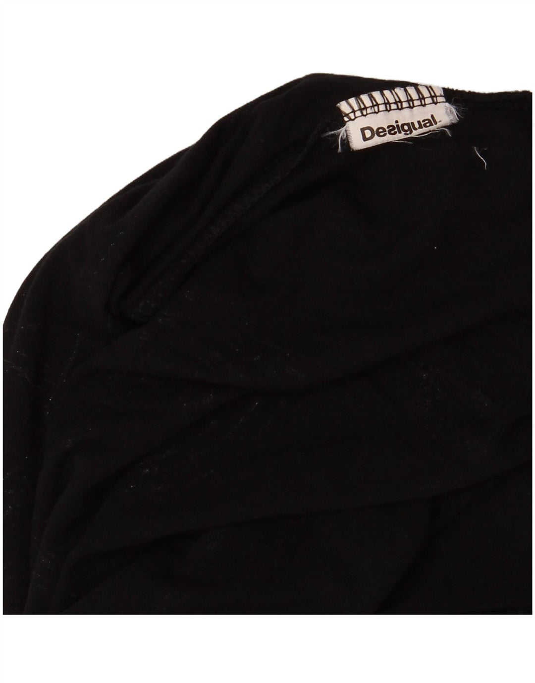 DESIGUAL Top gráfico con hombros descubiertos para mujer, manga larga, UK 42, mediano, negro