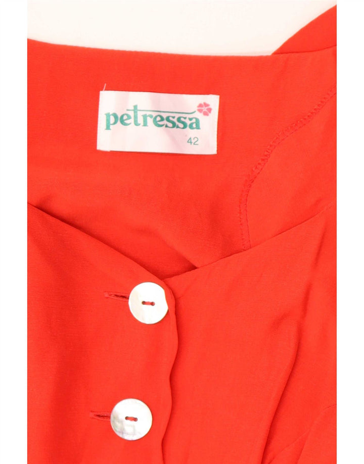 Petressa Vestido largo de manga corta para mujer IT 42 Naranja mediano