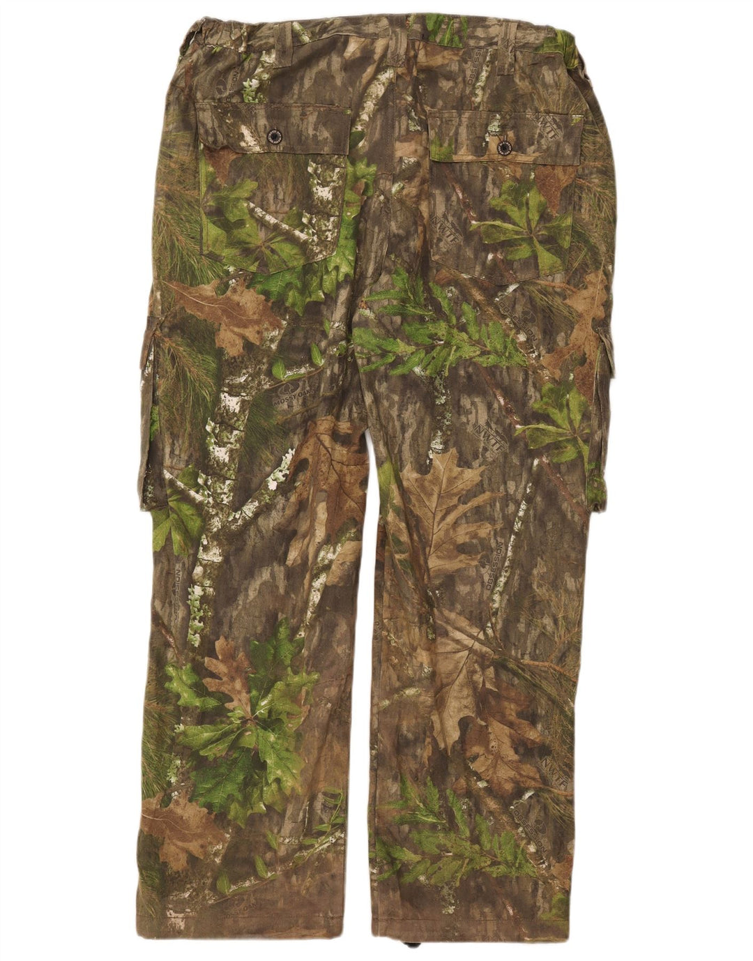 MOSSY OAK Pantalones cargo rectos para hombre W38 L31 Algodón de camuflaje caqui