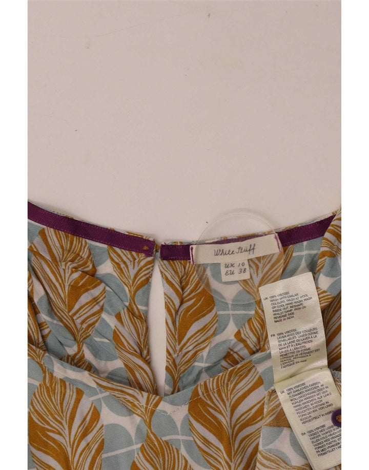 White Stuff Blusa de manga 3/4 para mujer UK 40 Small Multicolor Floral