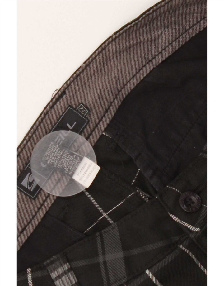 Pantalones cortos chinos O'Neill para mujer W32 Poliéster a cuadros negros medianos
