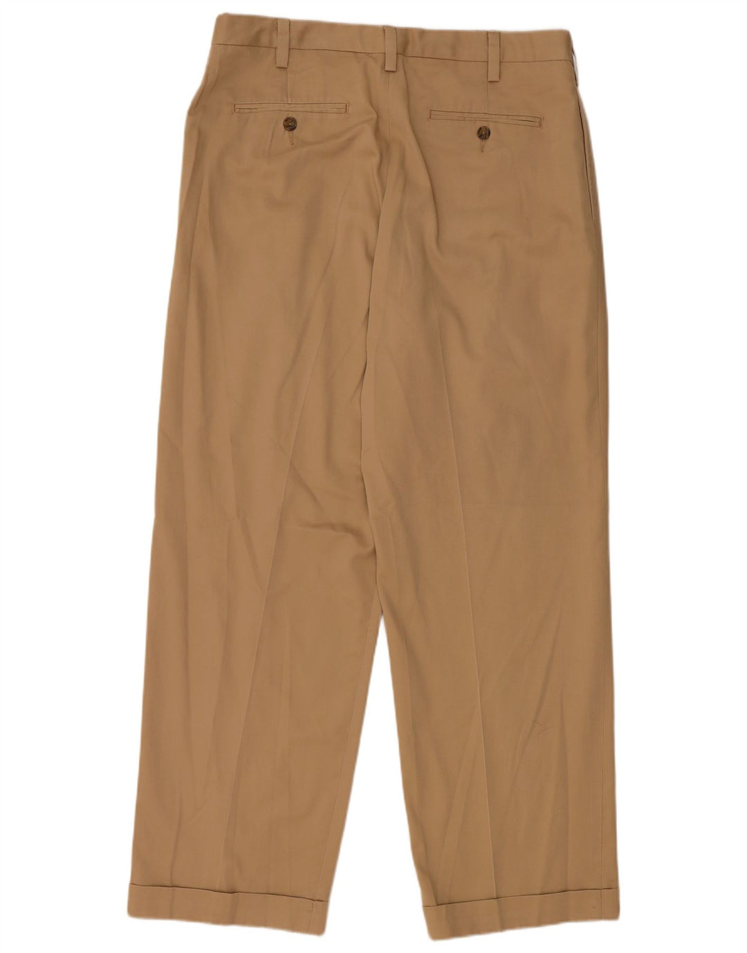 EDDIE BAUER Pantalón chino con pinzas y corte clásico para hombre W36 L32 Algodón beige