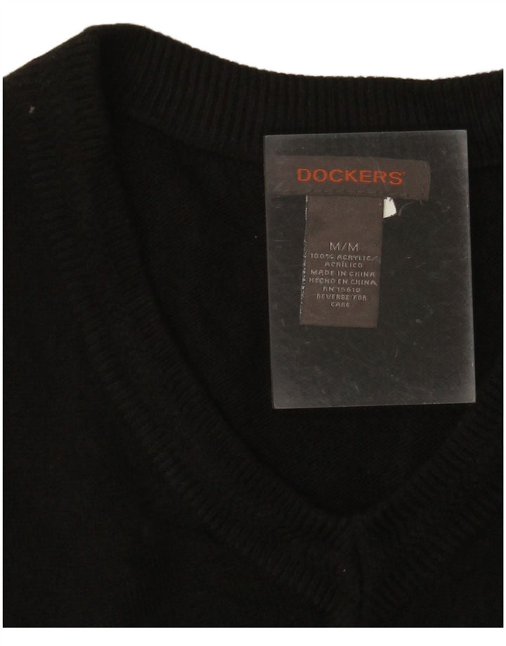 DOCKERS Camiseta sin mangas para hombre, talla mediana, acrílico negro
