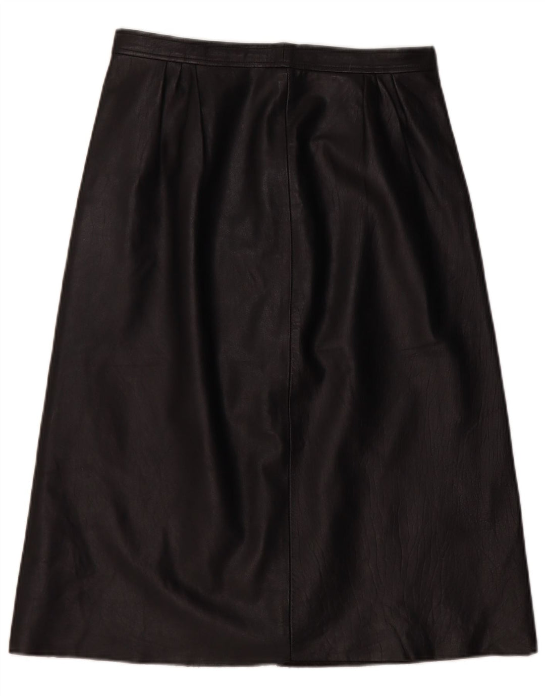 Falda de cuero vintage para mujer W28 Negro medio