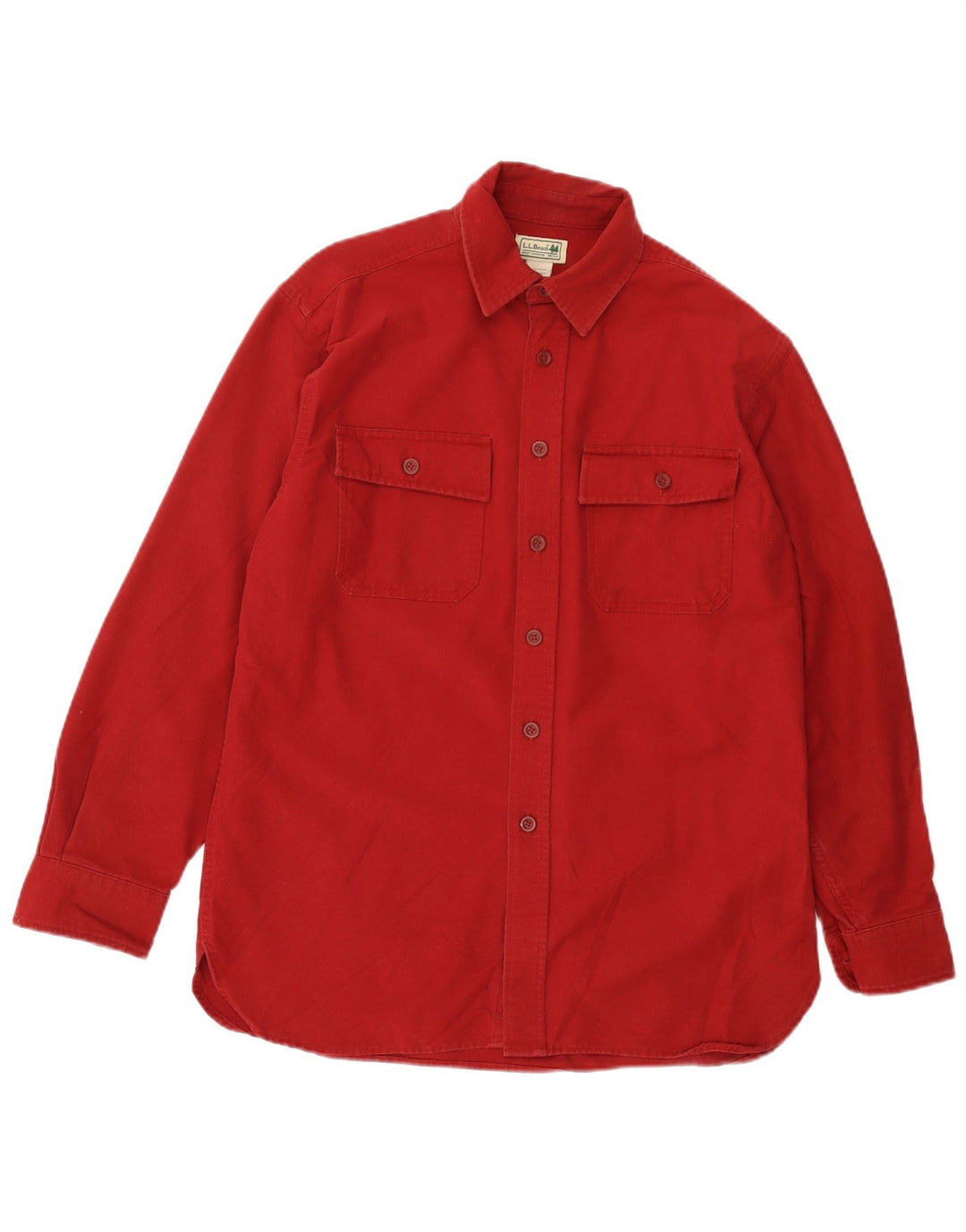 L.L.Bean Camisa Hombre Algodón Rojo Mediano