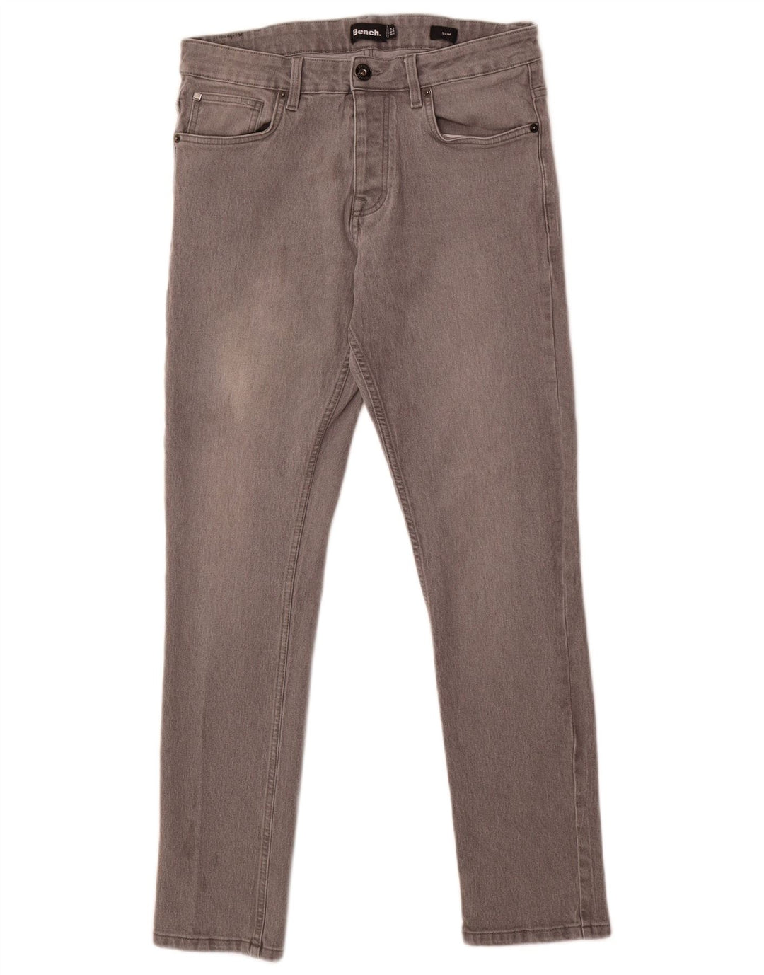 BENCH Mens Slim Jeans W34 L32 Grey Cotton