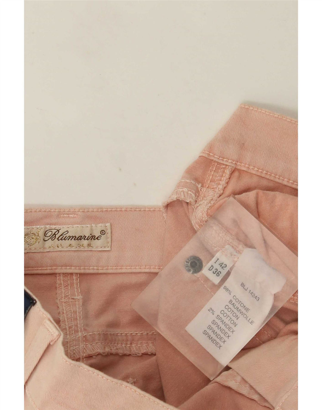 Falda Vaquera Blumarine IT 42 Medium W30 Rosa Algodón