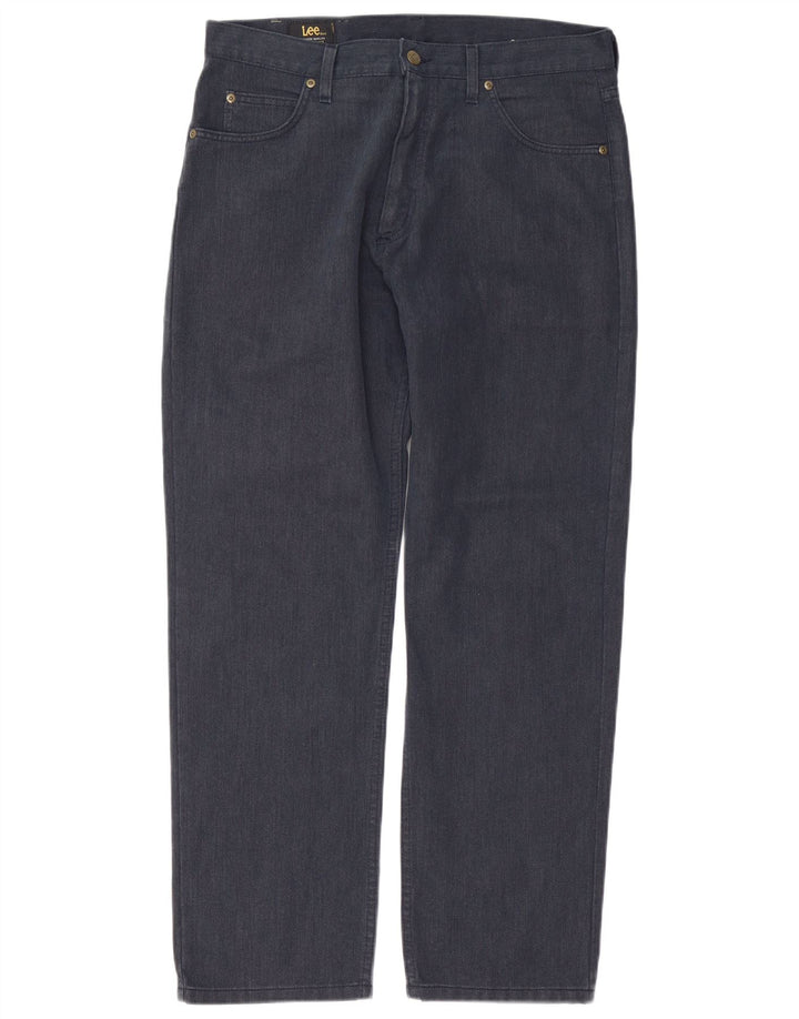 Pantalones casuales rectos para hombre Lee W34 L30 Algodón azul marino